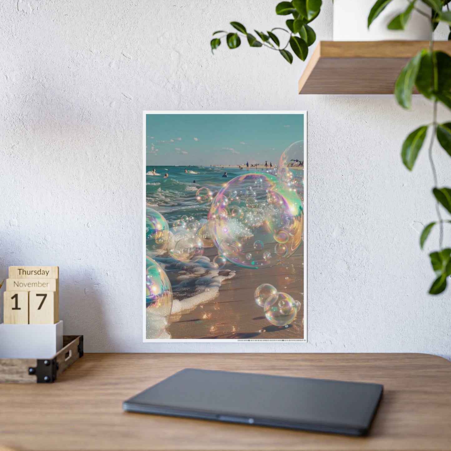 Bubble Beach Gloss Poster