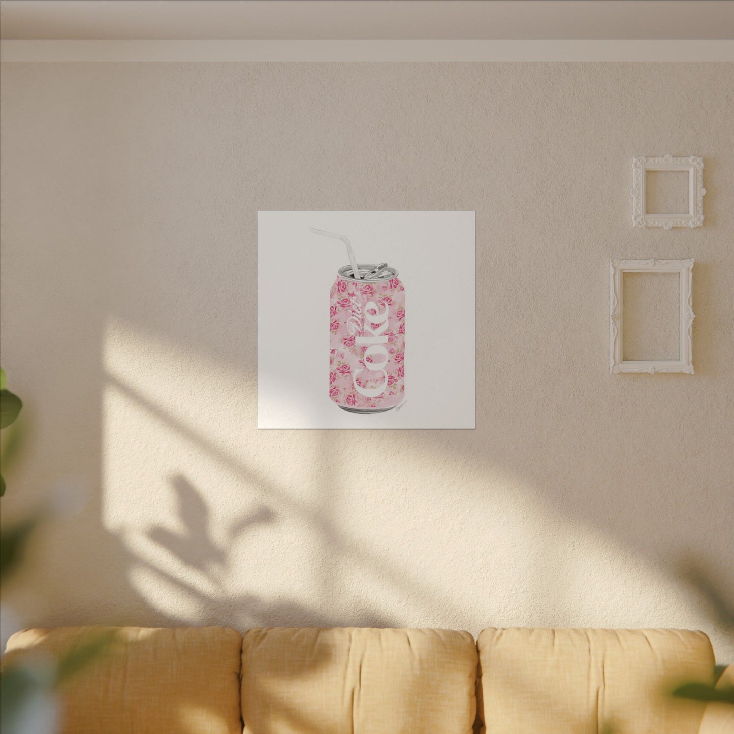 Rose Diet Coke Matte Canvas, Stretched