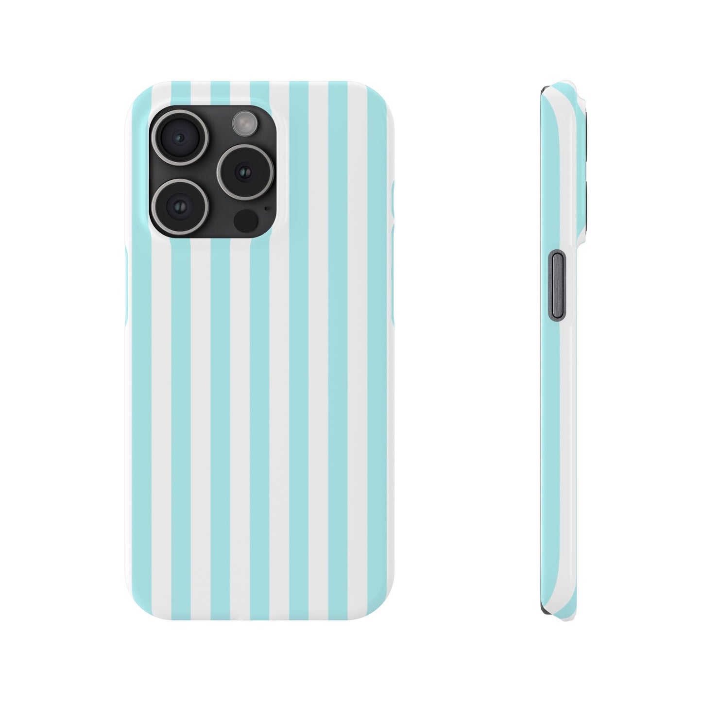 Blue Striped Summer Slim iPhone Case