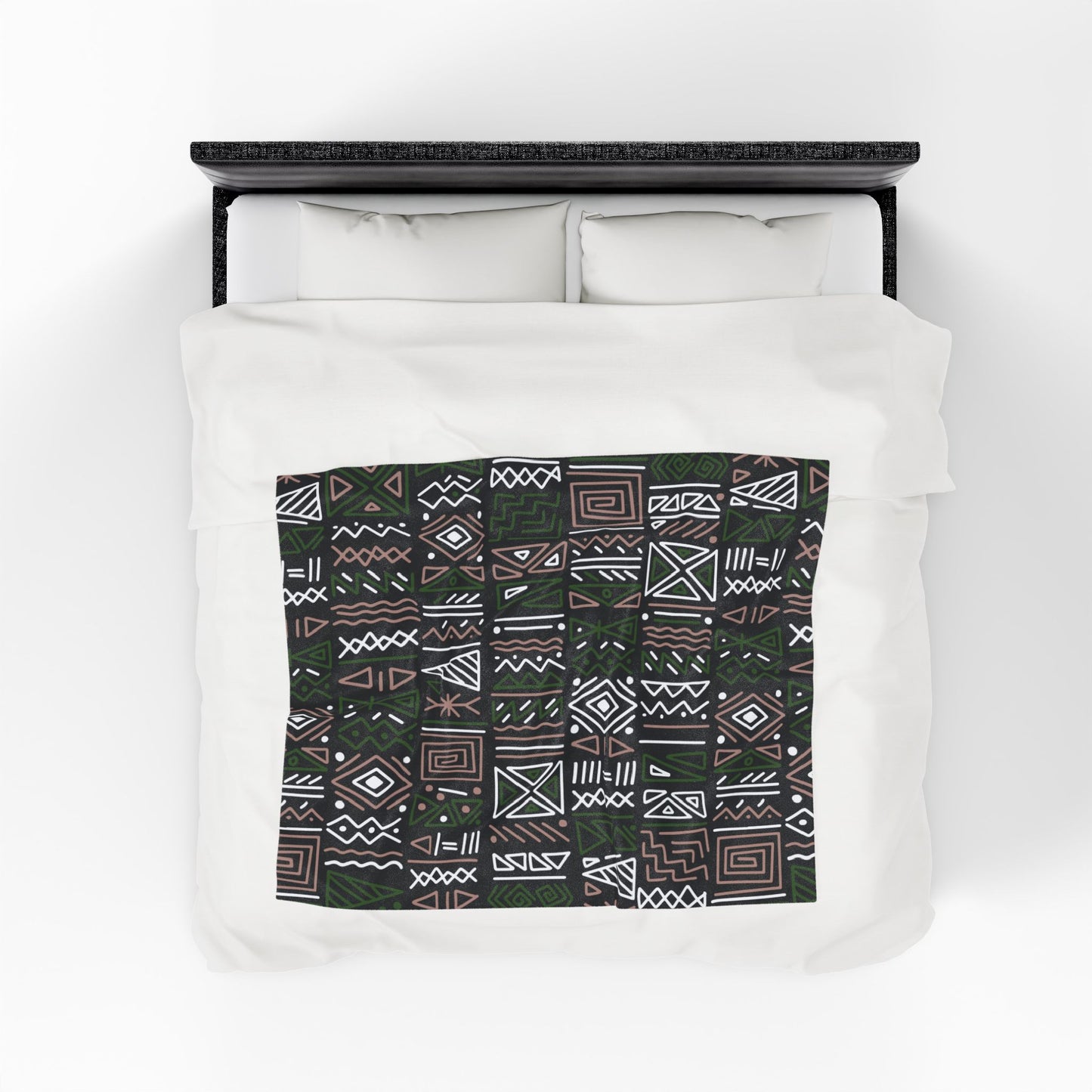 Nigerian Kente Cloth Velveteen Plush Blanket