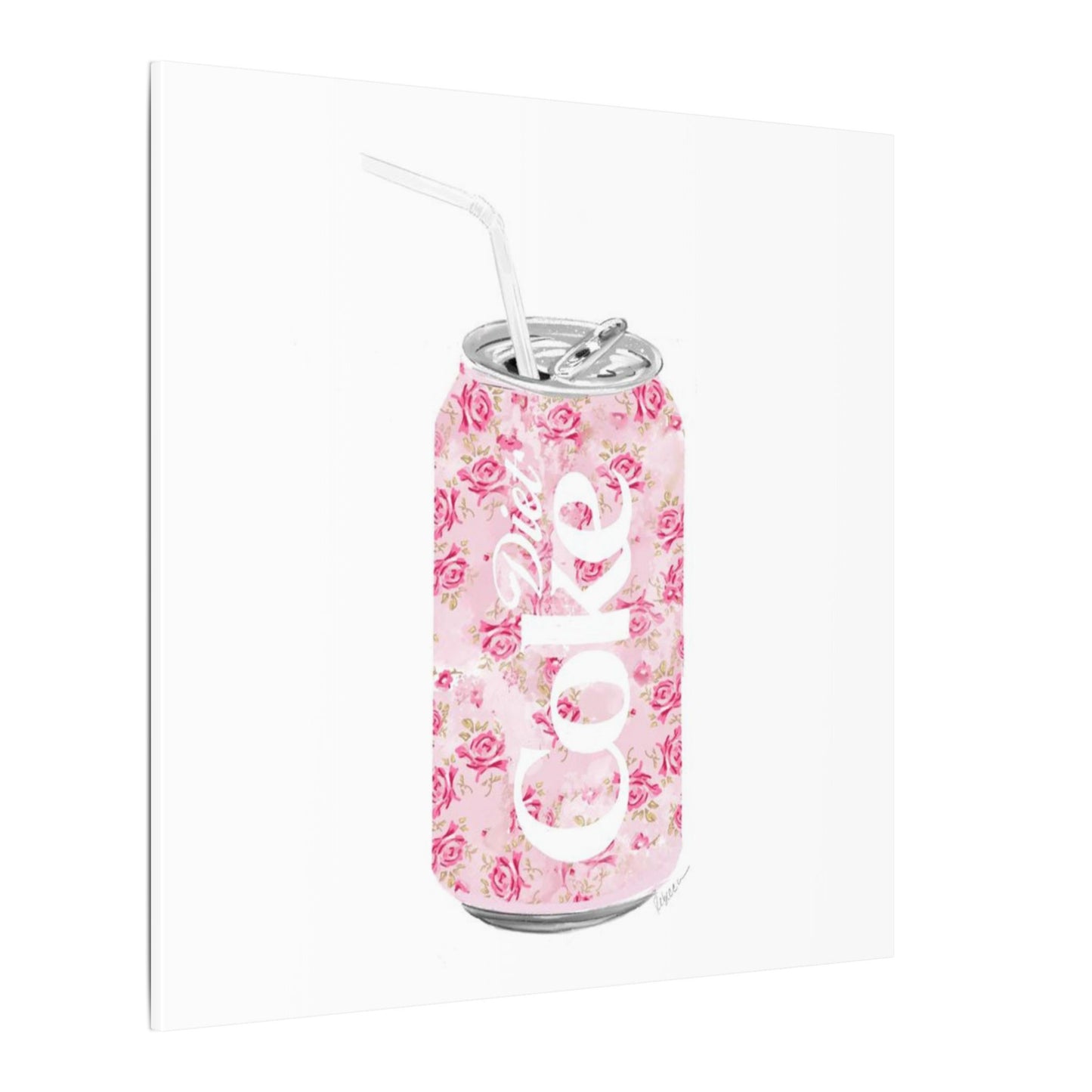 Rose Diet Coke Matte Canvas, Stretched