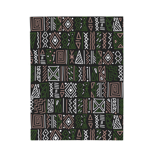 Nigerian Kente Cloth Velveteen Plush Blanket