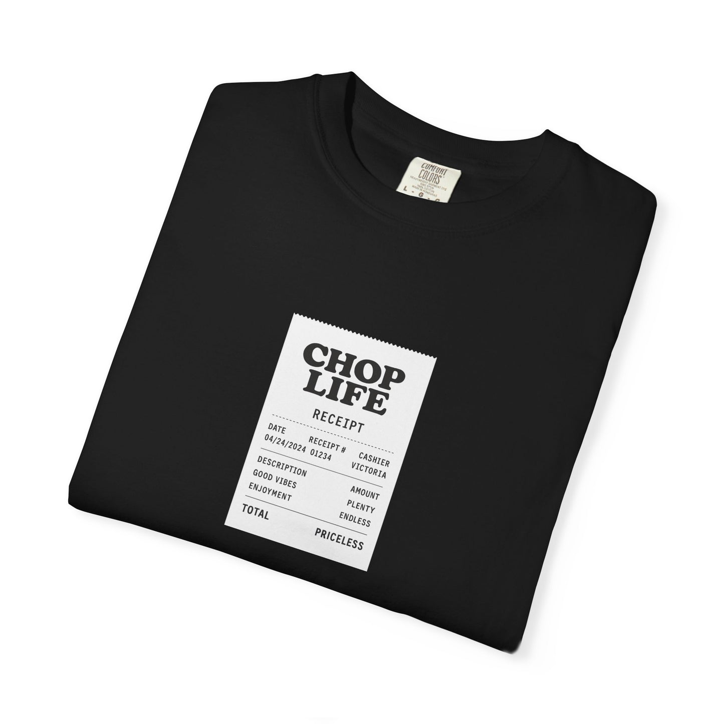 Chop Life Receipt Oversized T-shirt