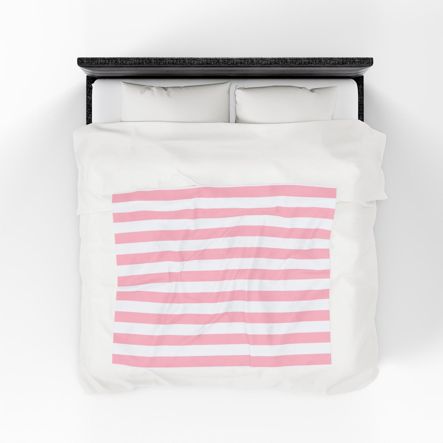Pink Striped Summer Velveteen Plush Blanket