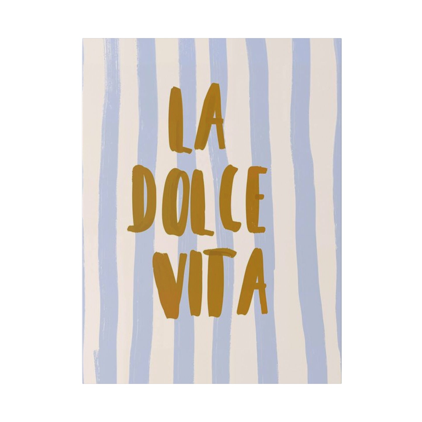 La Dolce Vita Blue Striped Matte Canvas, Stretched