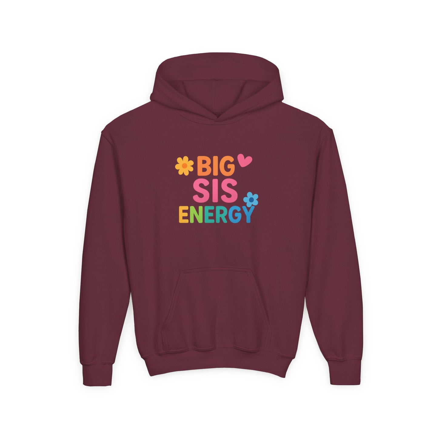 Big Sis Energy Kids Youth Hoodie