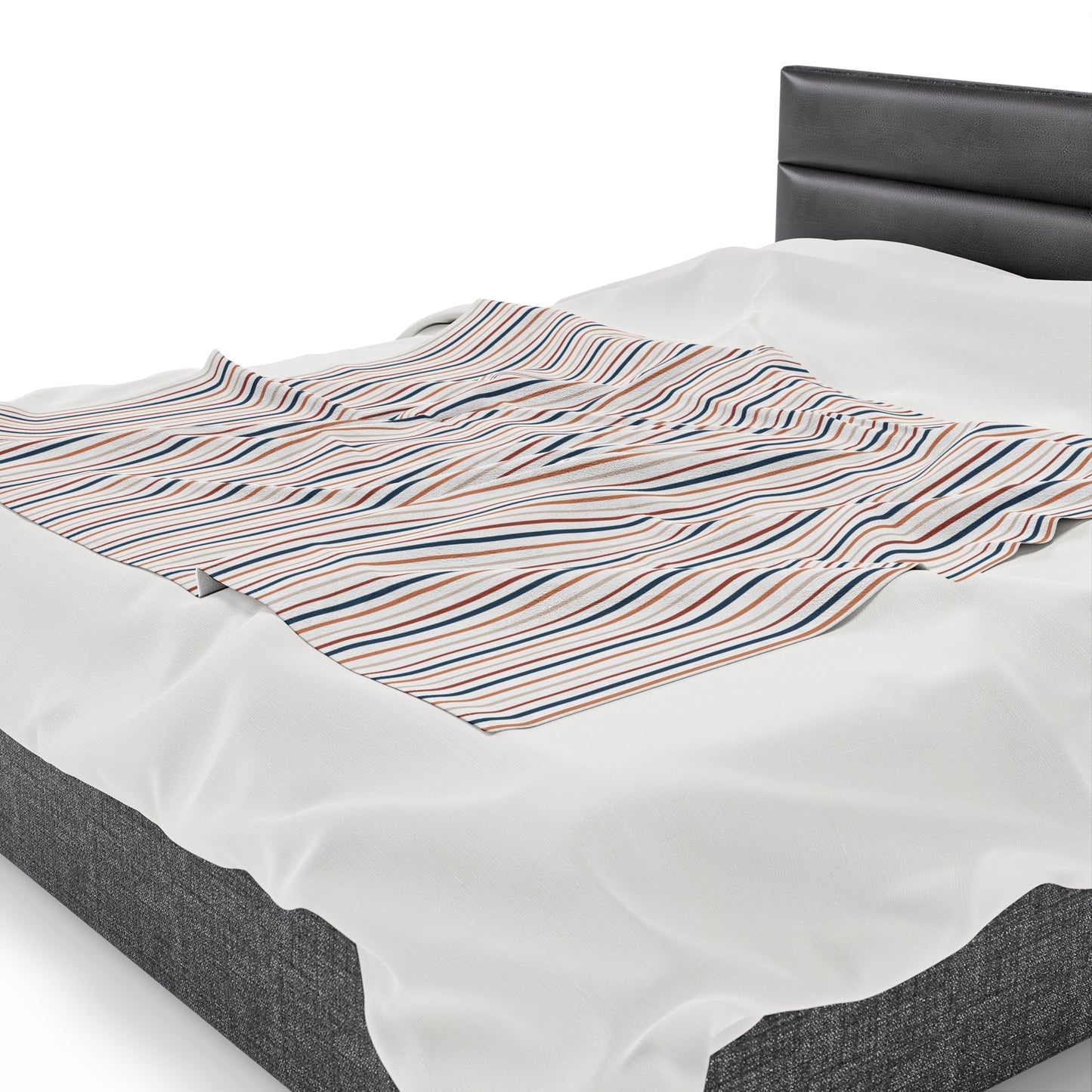 Boho Stripes Velveteen Plush Blanket