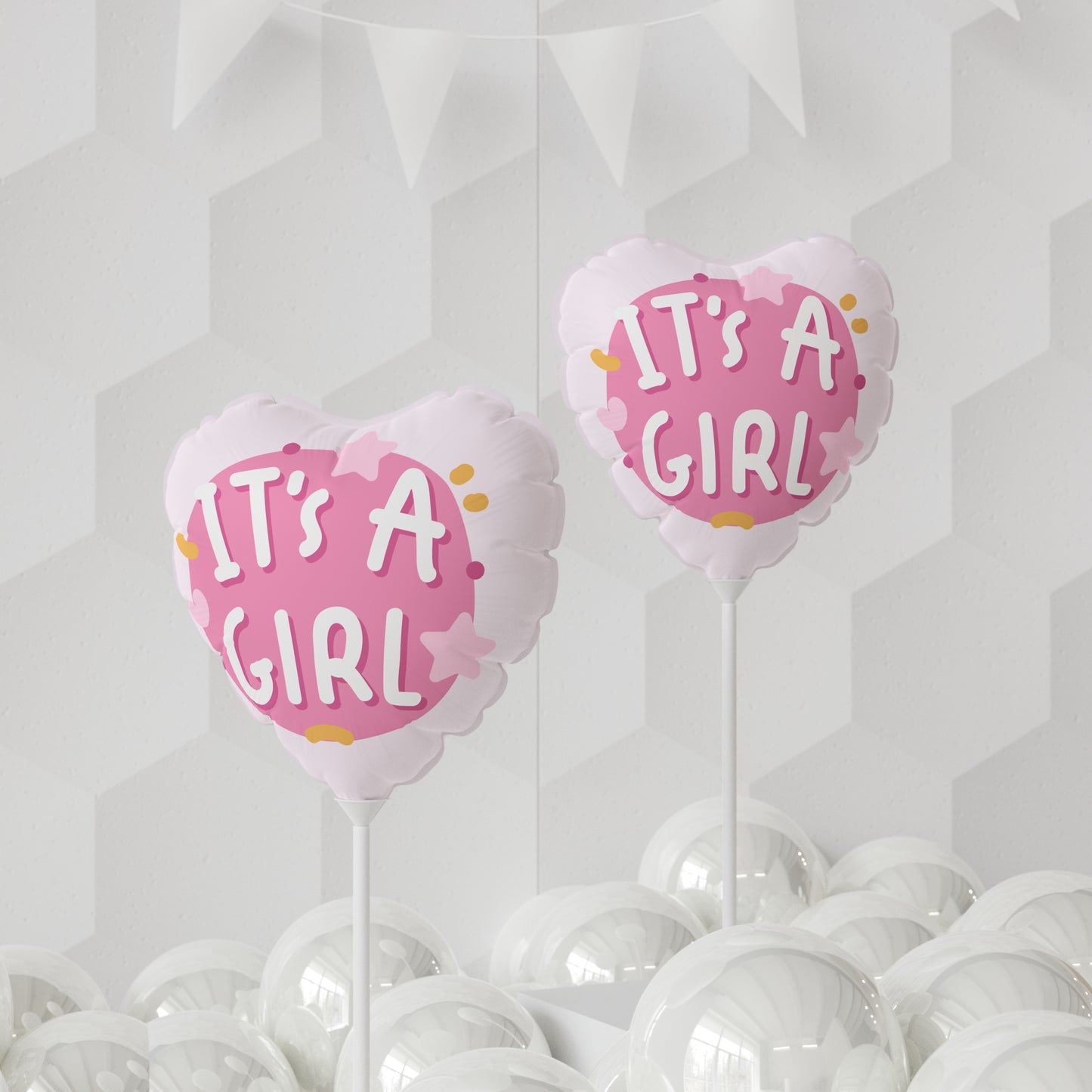 It's a Girl Star Gender Reveal 11" Balloon