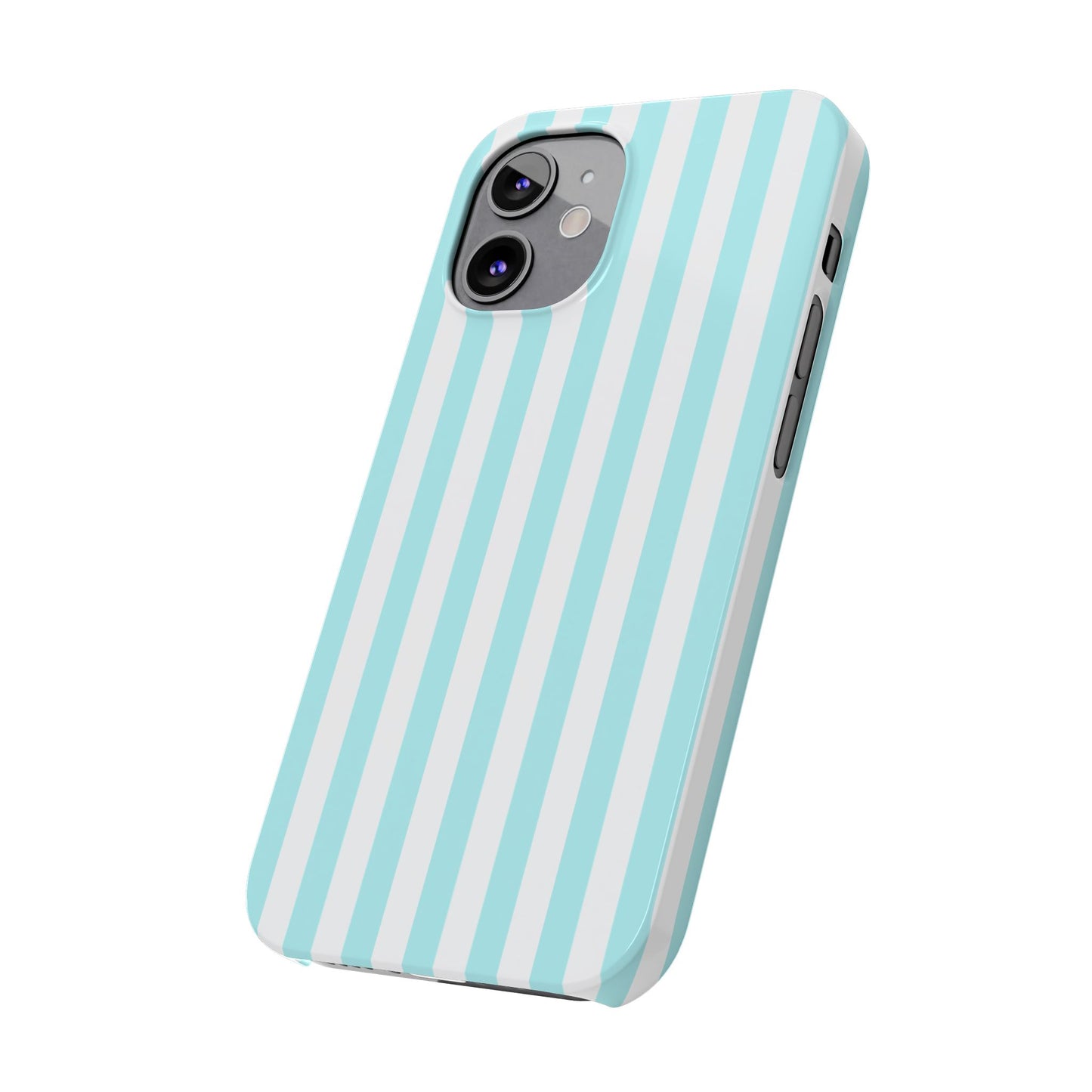 Blue Striped Summer Slim iPhone Case