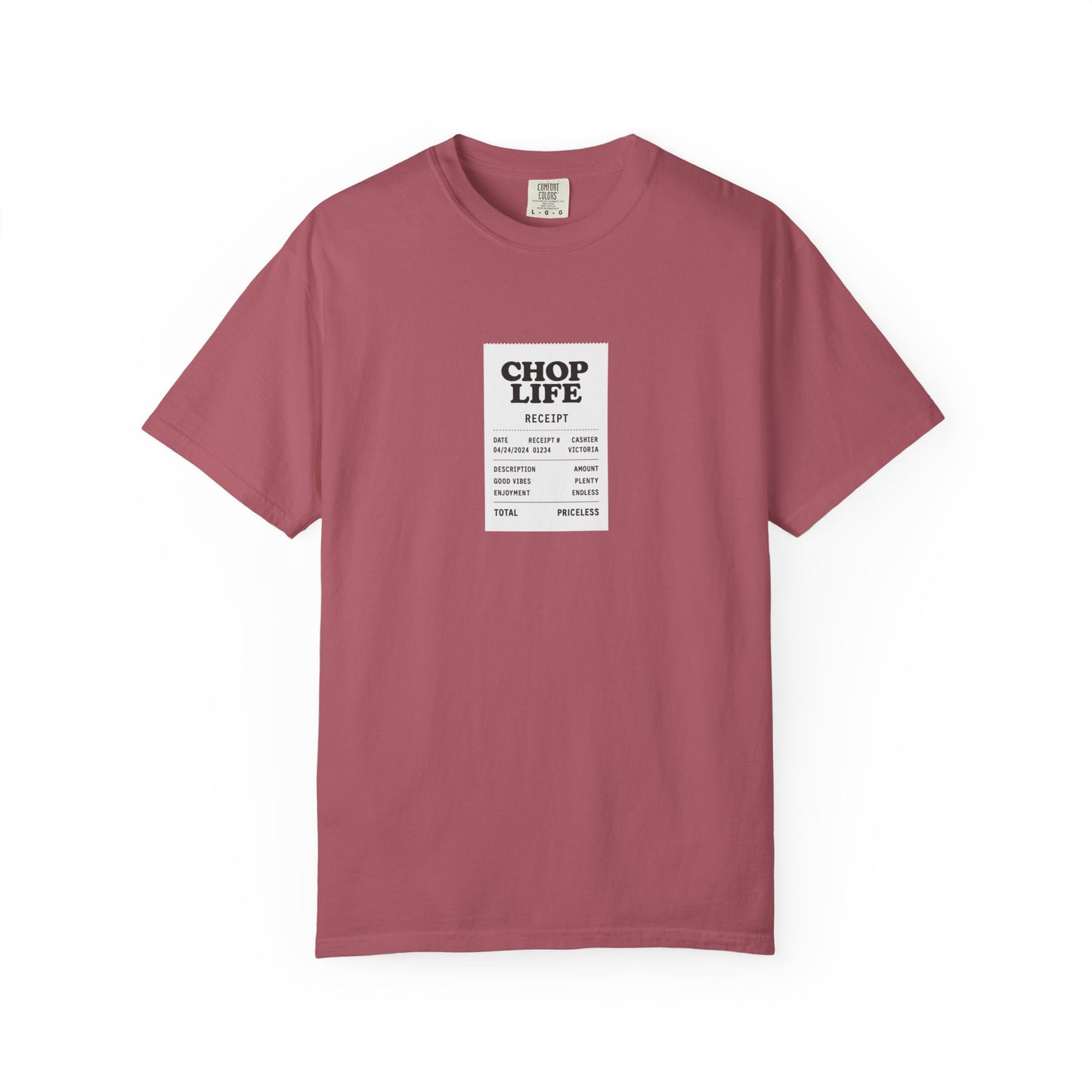 Chop Life Receipt Oversized T-shirt