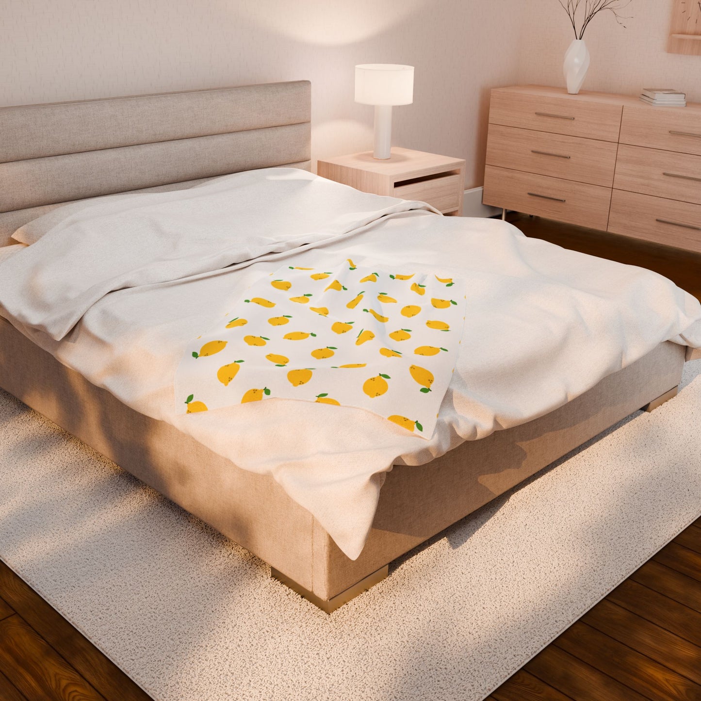 Lemon Obsession Velveteen Plush Blanket