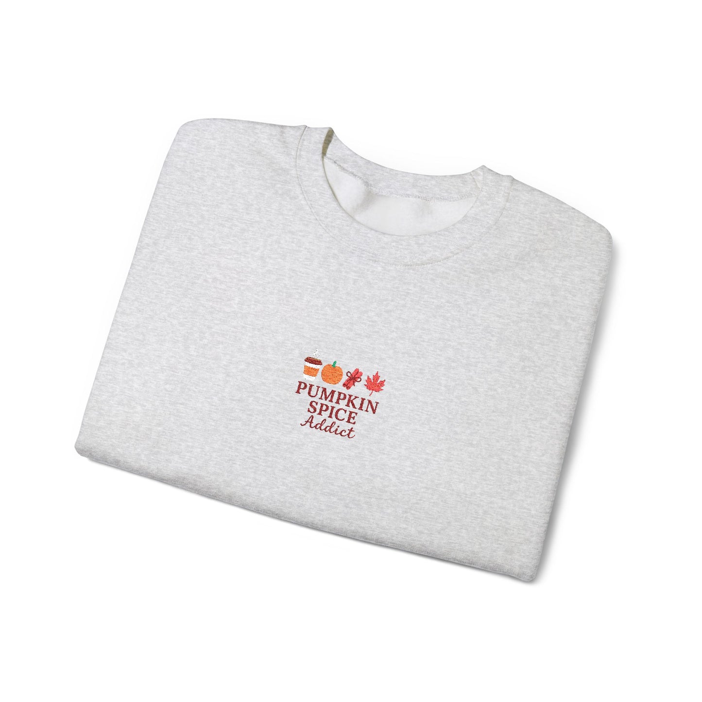 Pumpkin Spice Addict Embroidered Crewneck Sweatshirt
