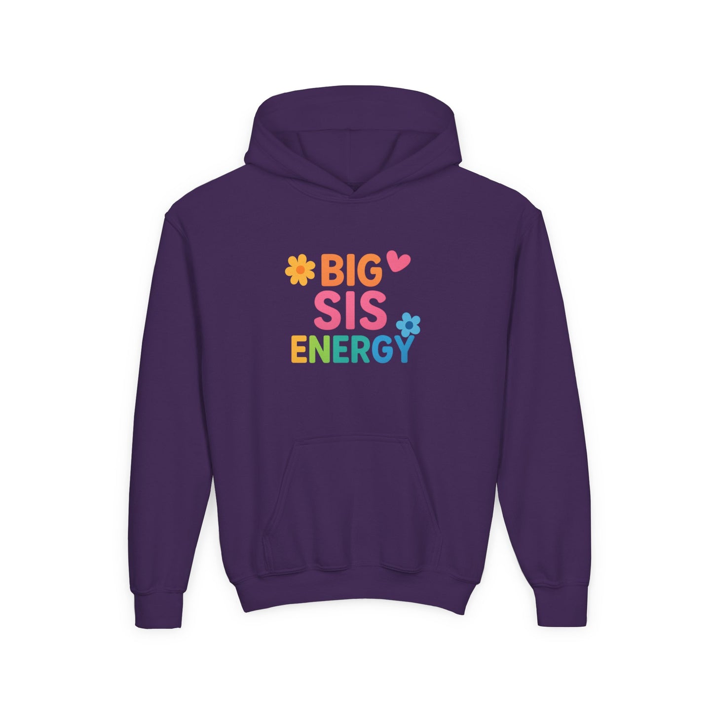 Big Sis Energy Kids Youth Hoodie