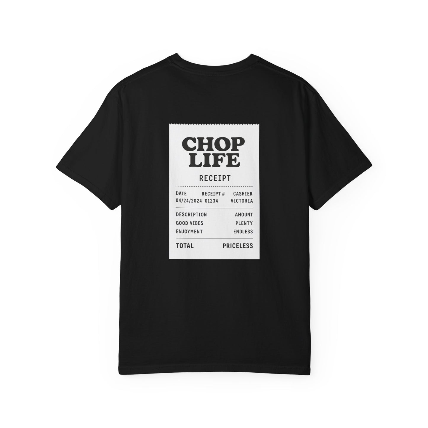 Chop Life Receipt Oversized T-shirt