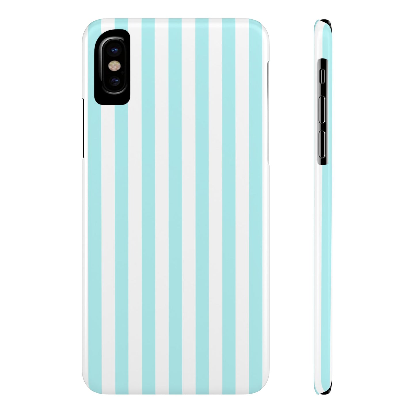 Blue Striped Summer Slim iPhone Case