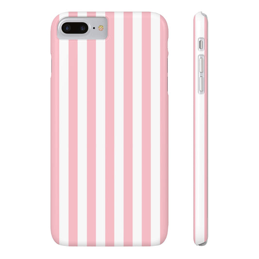 Pink Striped Summer Slim iPhone Case