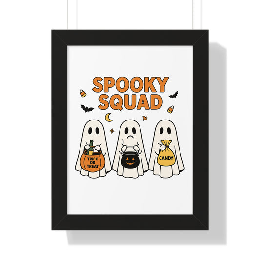 Spooky Squad Trick or Treat Framed Poster (Black or White Frame)
