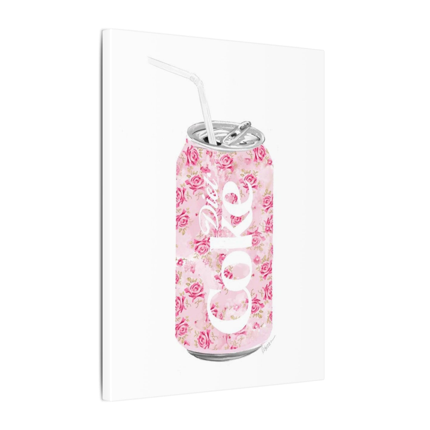 Rose Diet Coke Matte Canvas, Stretched