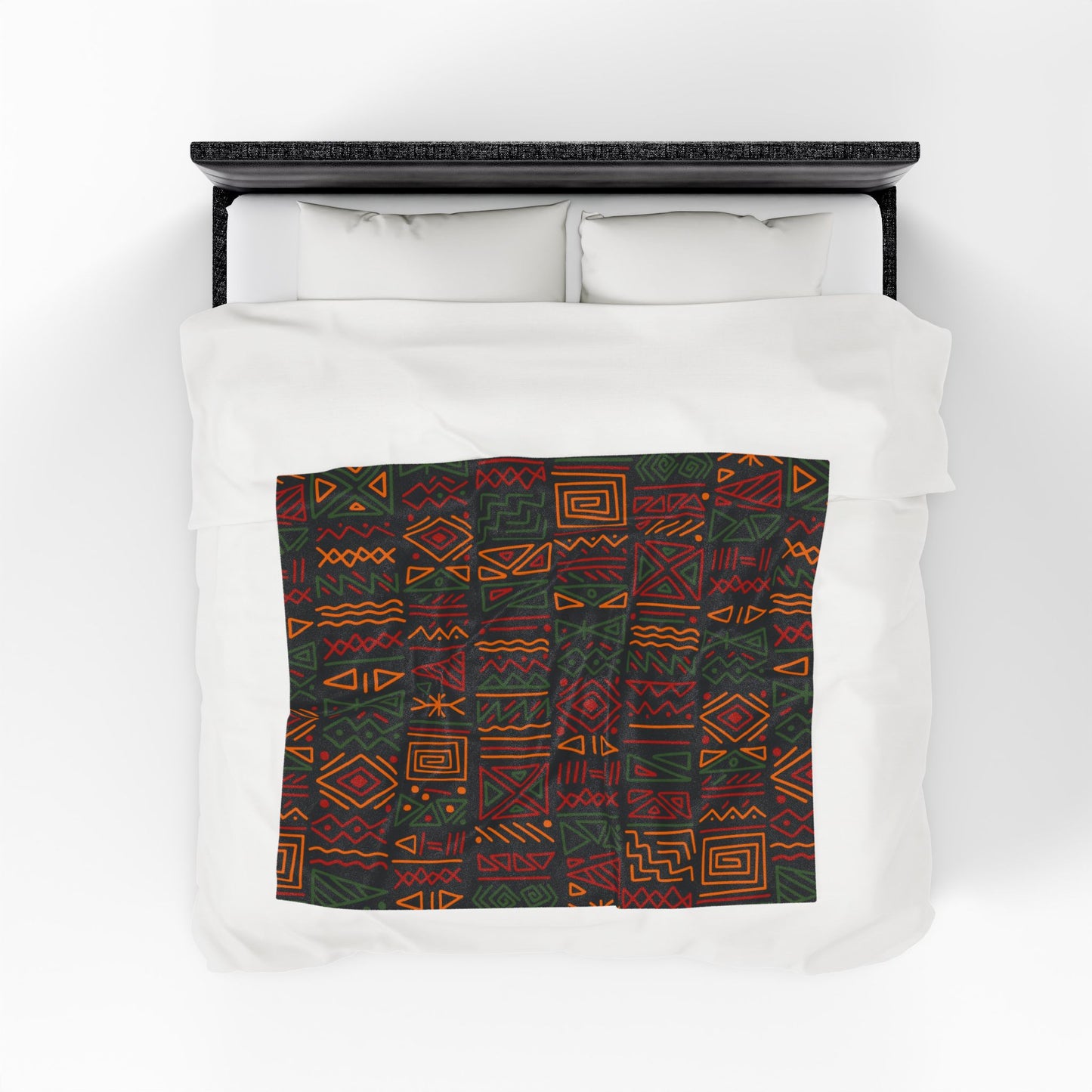 Kente Cloth Velveteen Plush Blanket