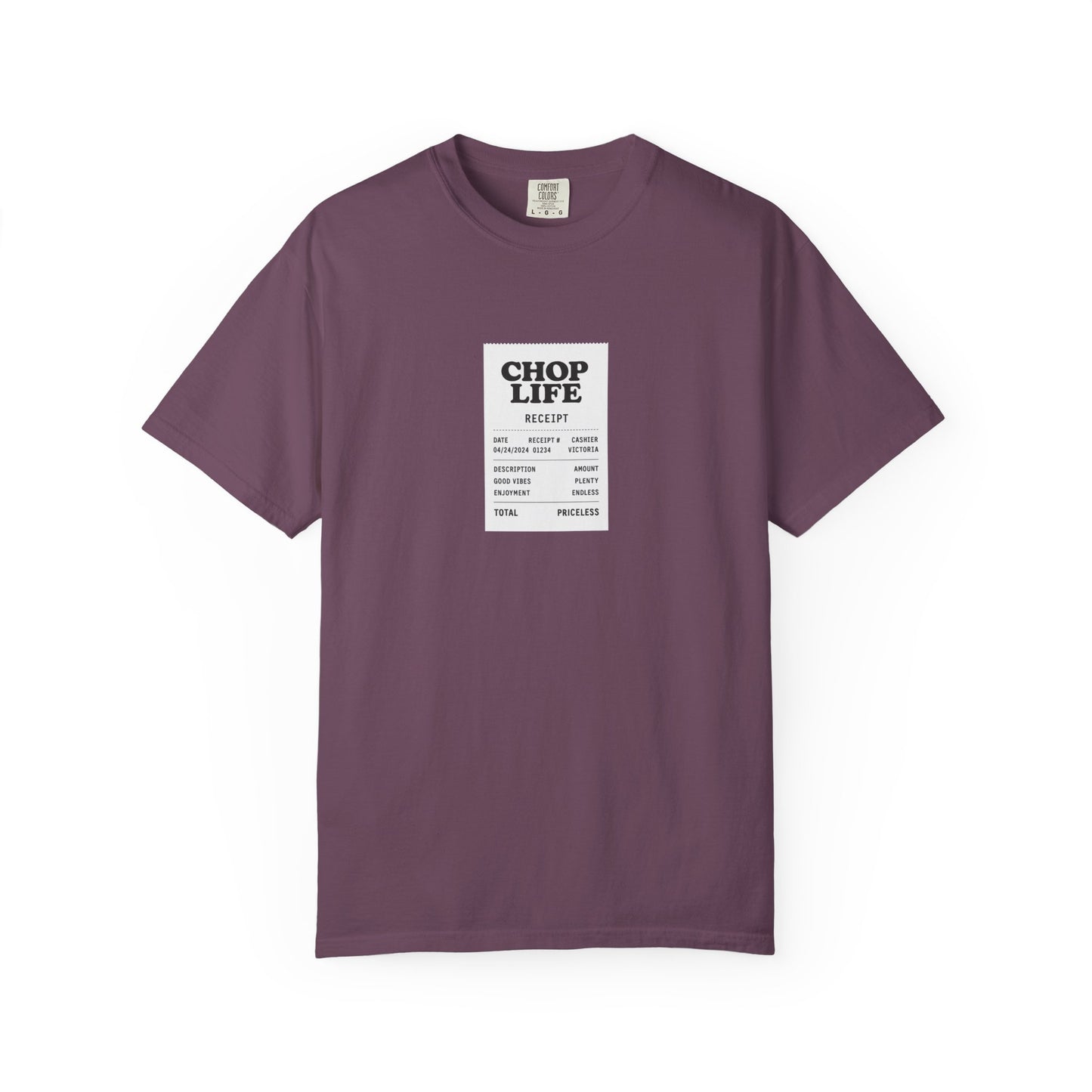 Chop Life Receipt Oversized T-shirt