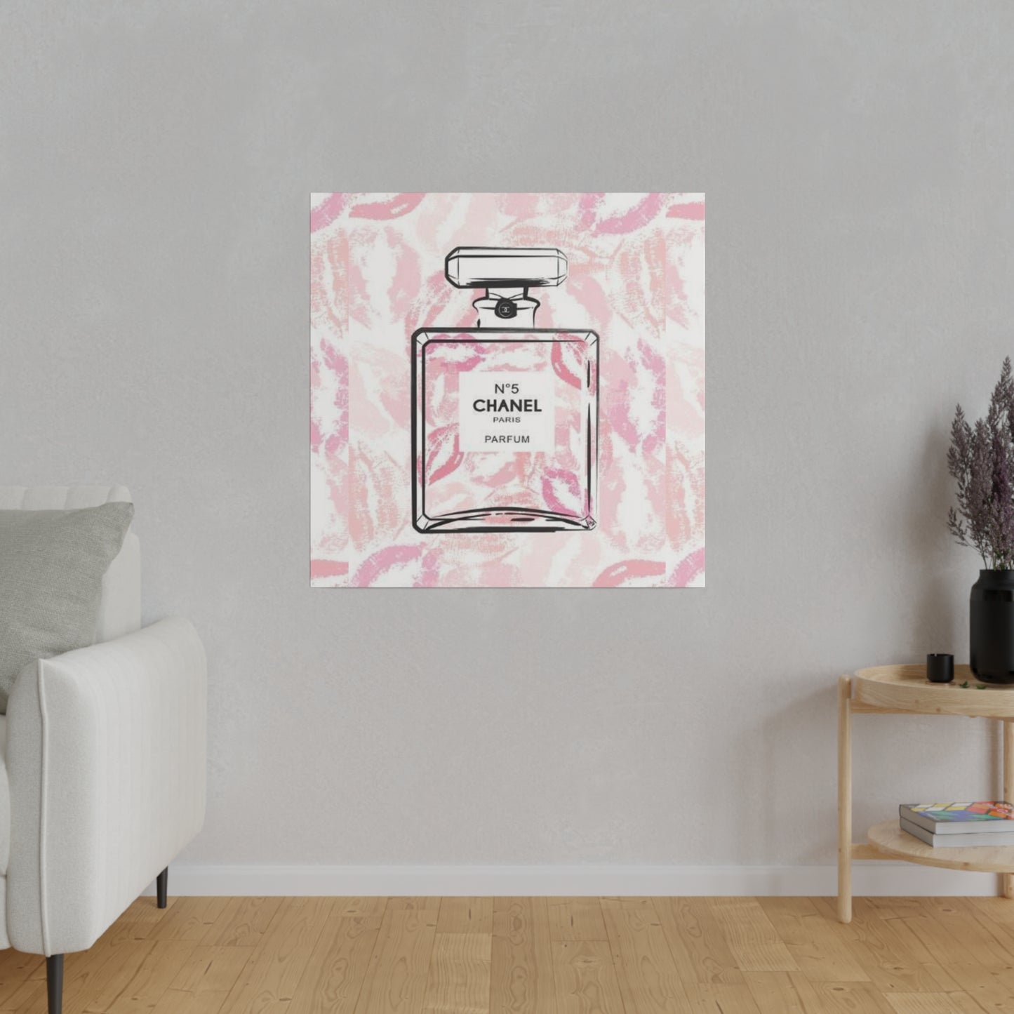 Luxury Fragrance Kisses Matte Canvas, Stretched
