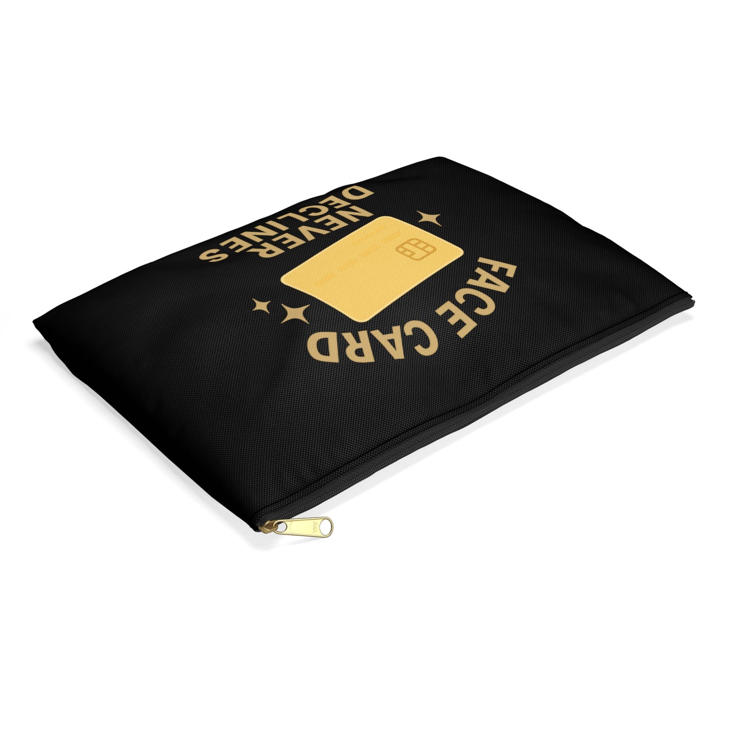 Face Card Never Declines Black Accessory Pouch