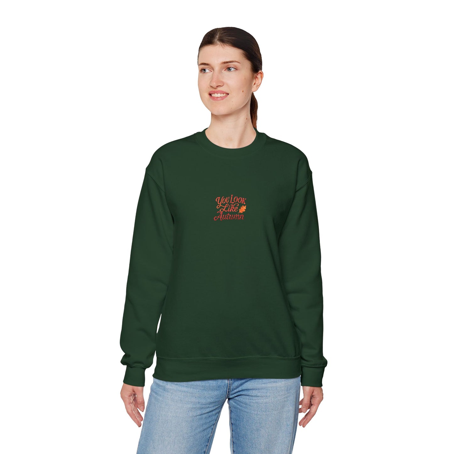 You Look Like Autumn Embroidered Crewneck Sweatshirt