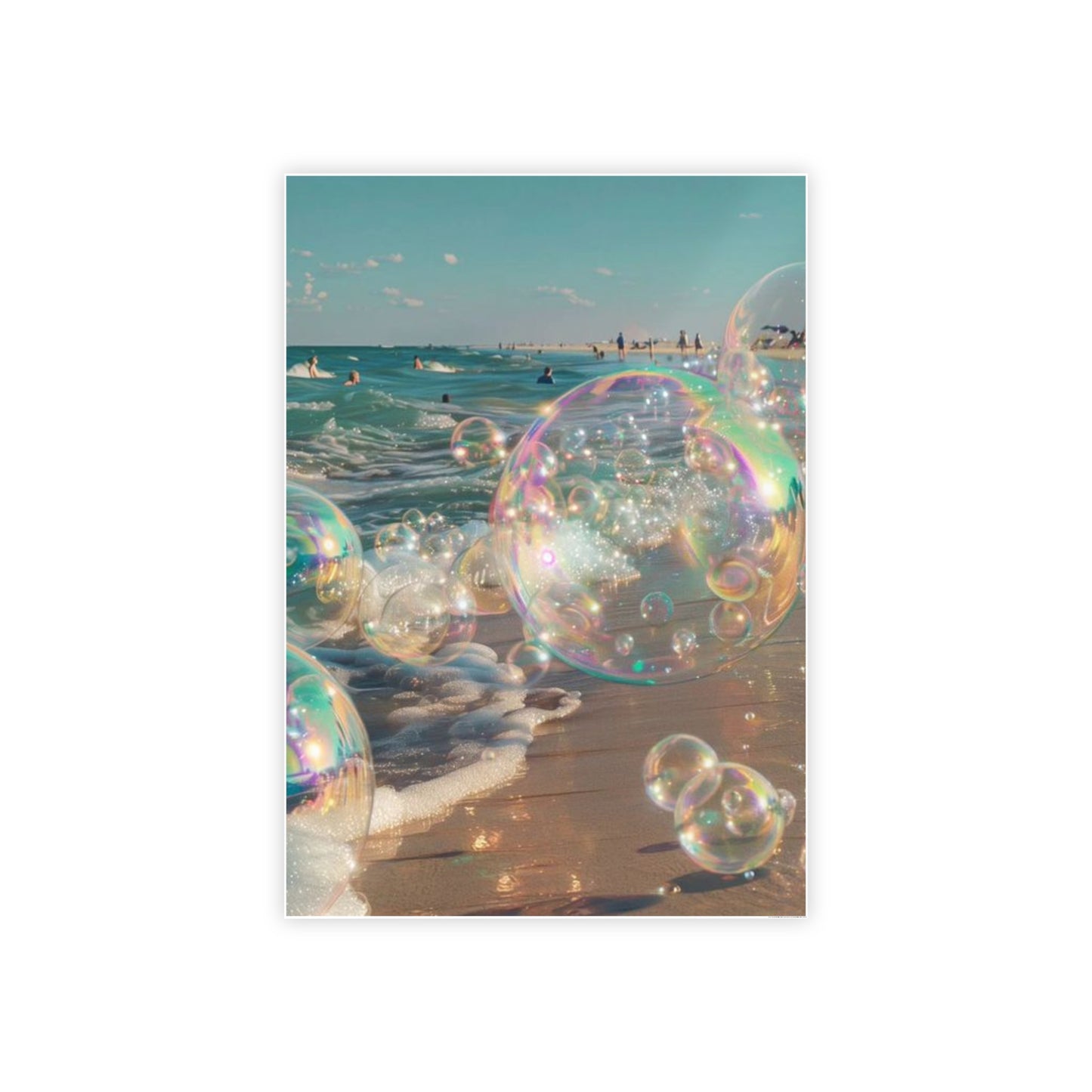 Bubble Beach Gloss Poster