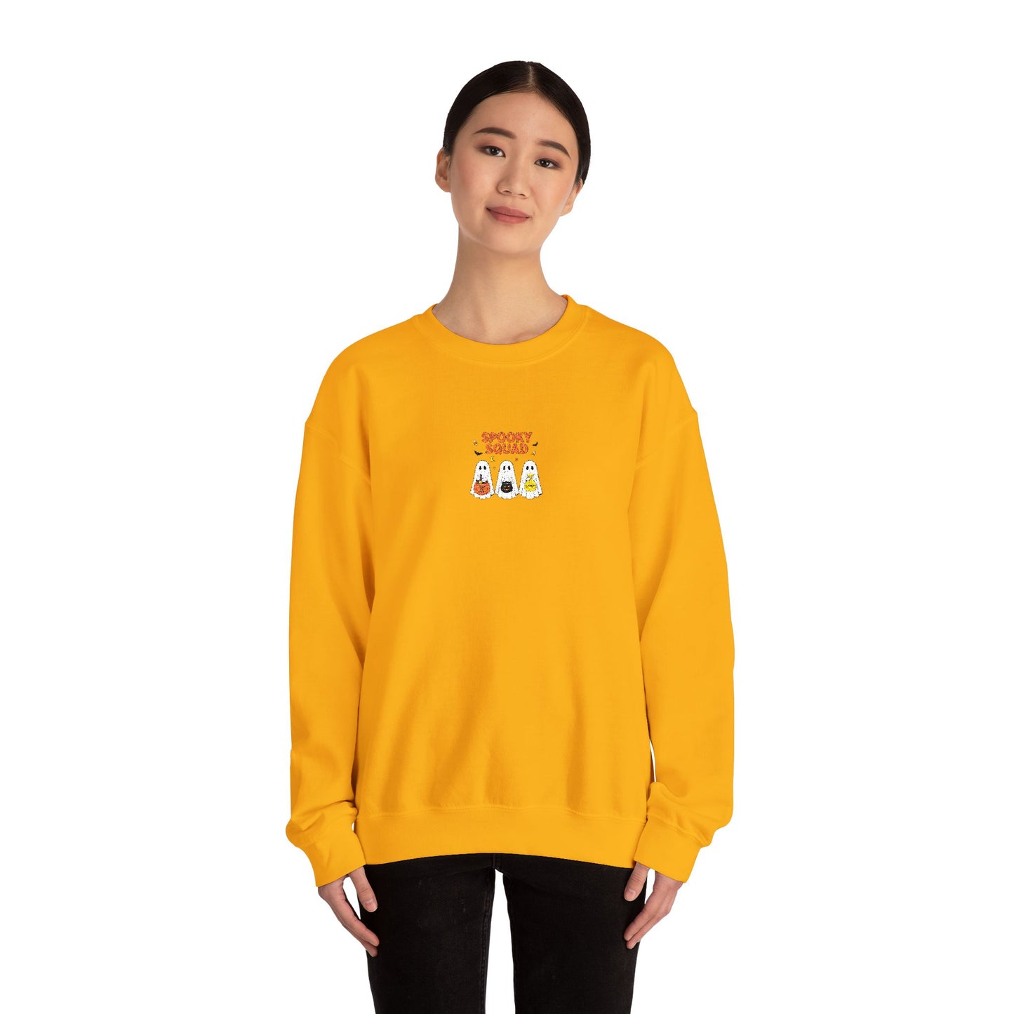 Spooky Squad Trick or Treat Embroidered Crewneck Sweatshirt