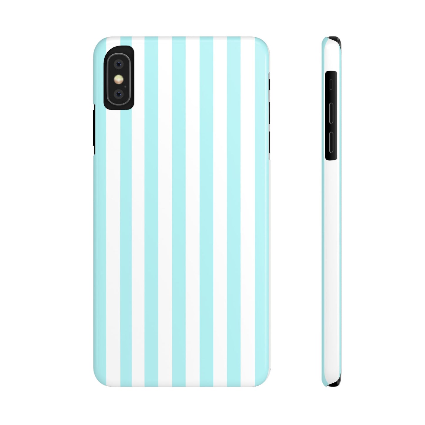 Blue Striped Summer Slim iPhone Case