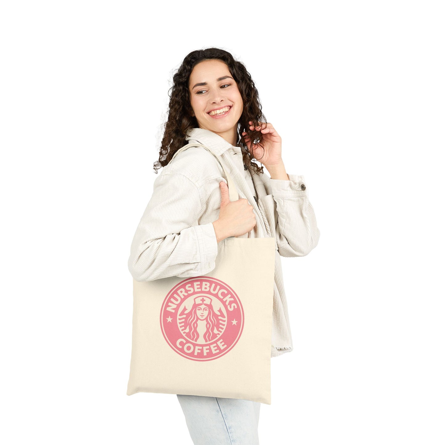 Nursebucks Coffee Cotton Canvas Tote Bag