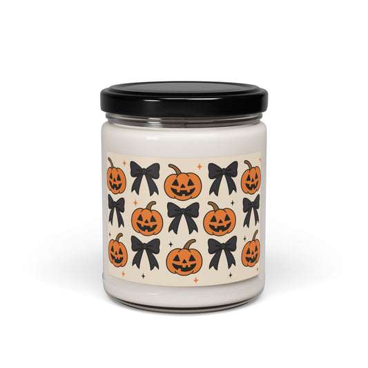 Pumpkins and Black Bows Scented Candle (9oz)