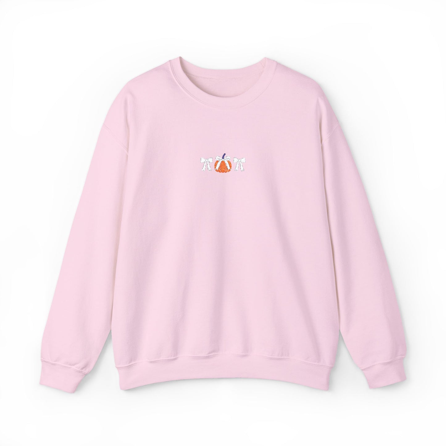 Coquette Pumpkin Embroidered Crewneck Sweatshirt