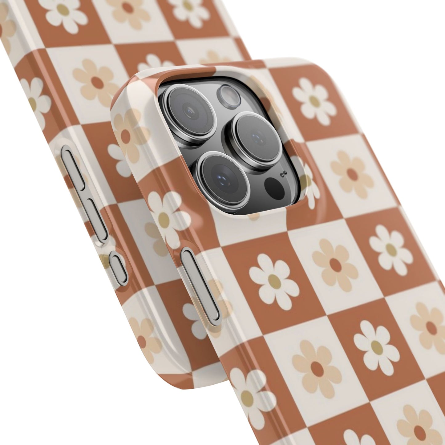 Autumn Checkered Floral Slim iPhone Case