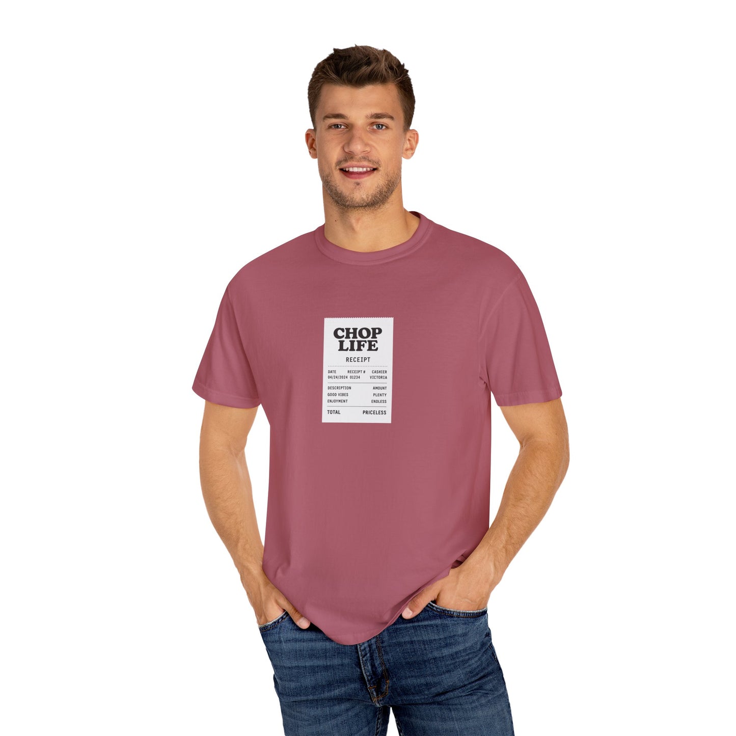 Chop Life Receipt Oversized T-shirt