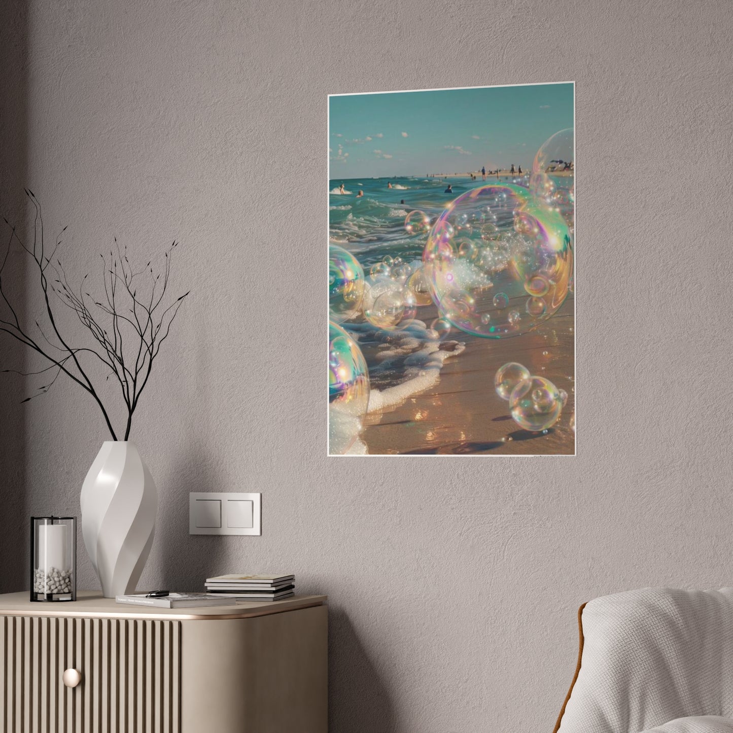 Bubble Beach Gloss Poster