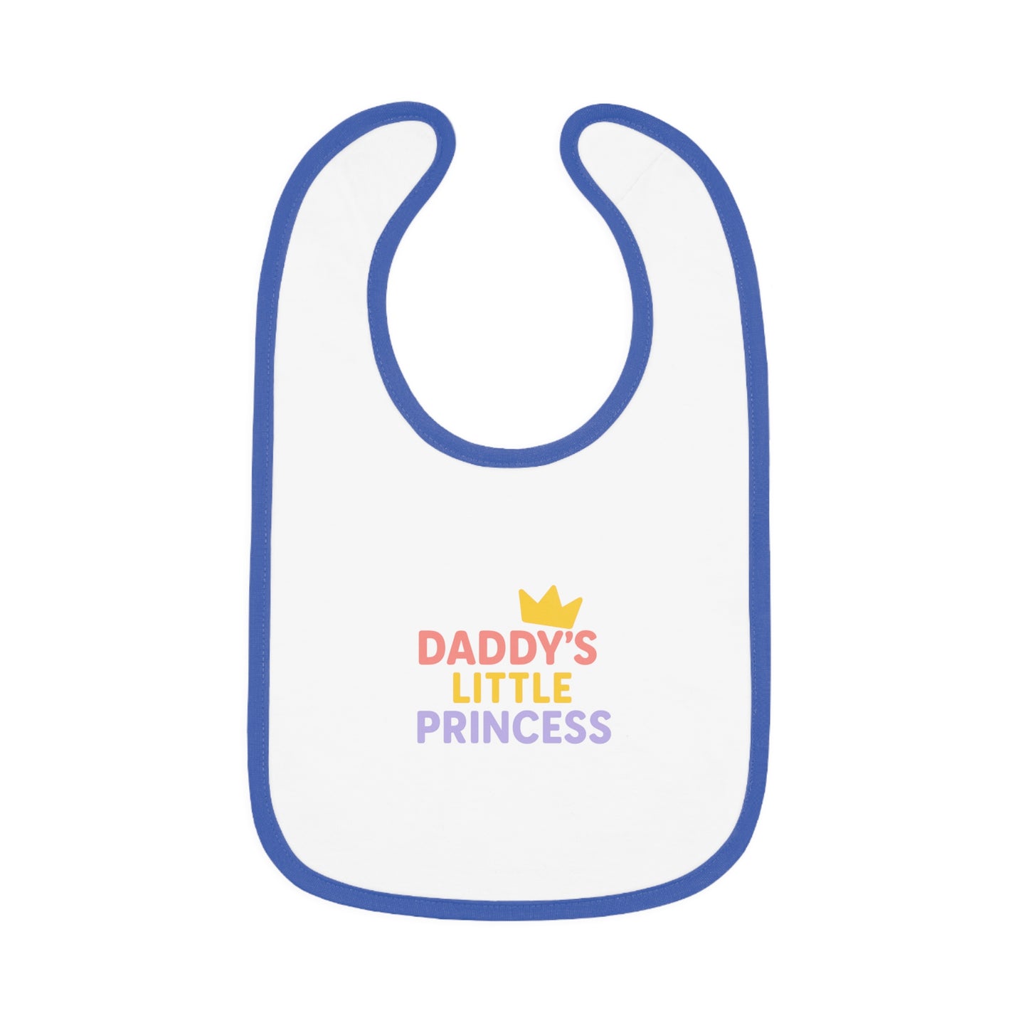 Daddy's Little Princess Baby Bib with Contrast Trim