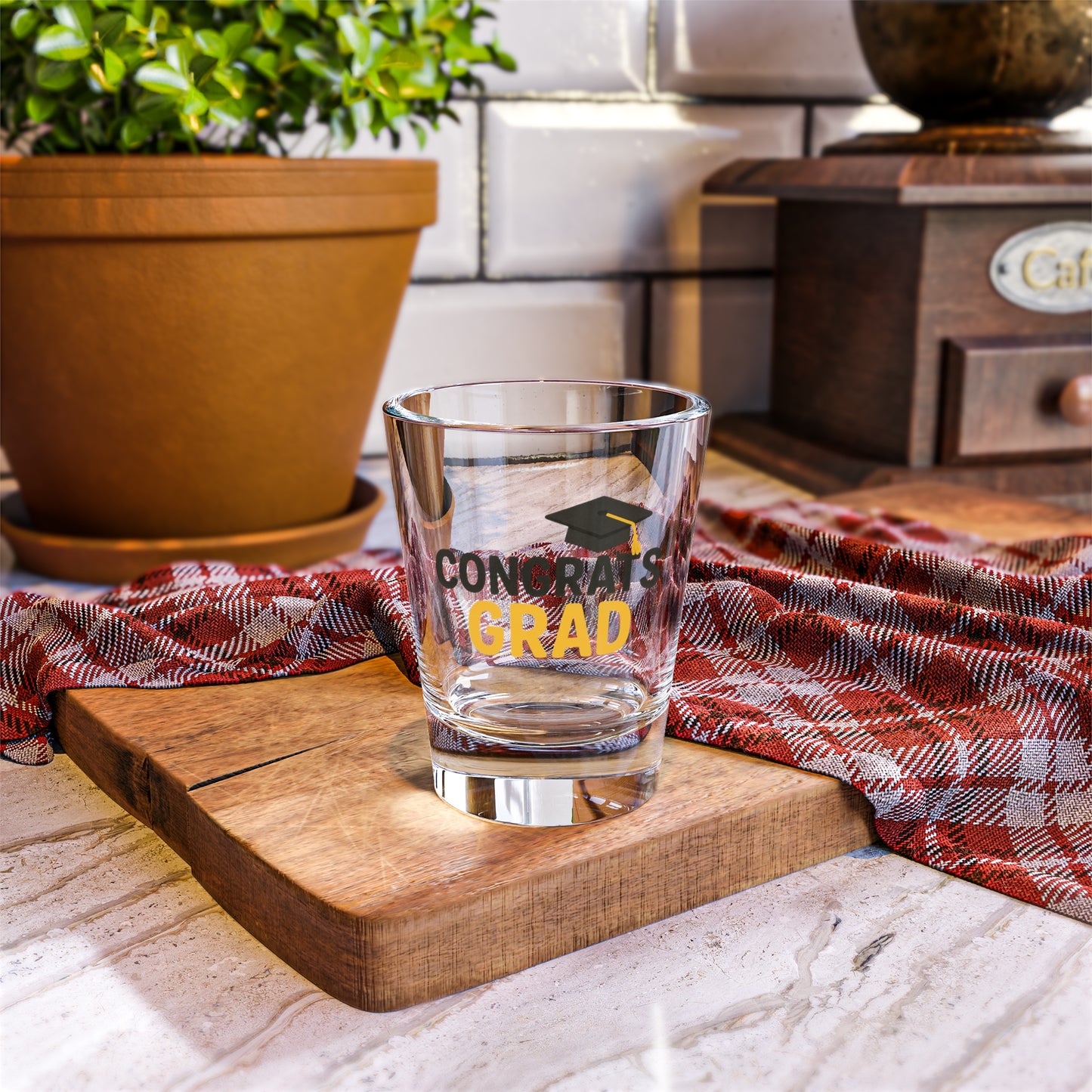 Congrats Grad Cap Shot Glass