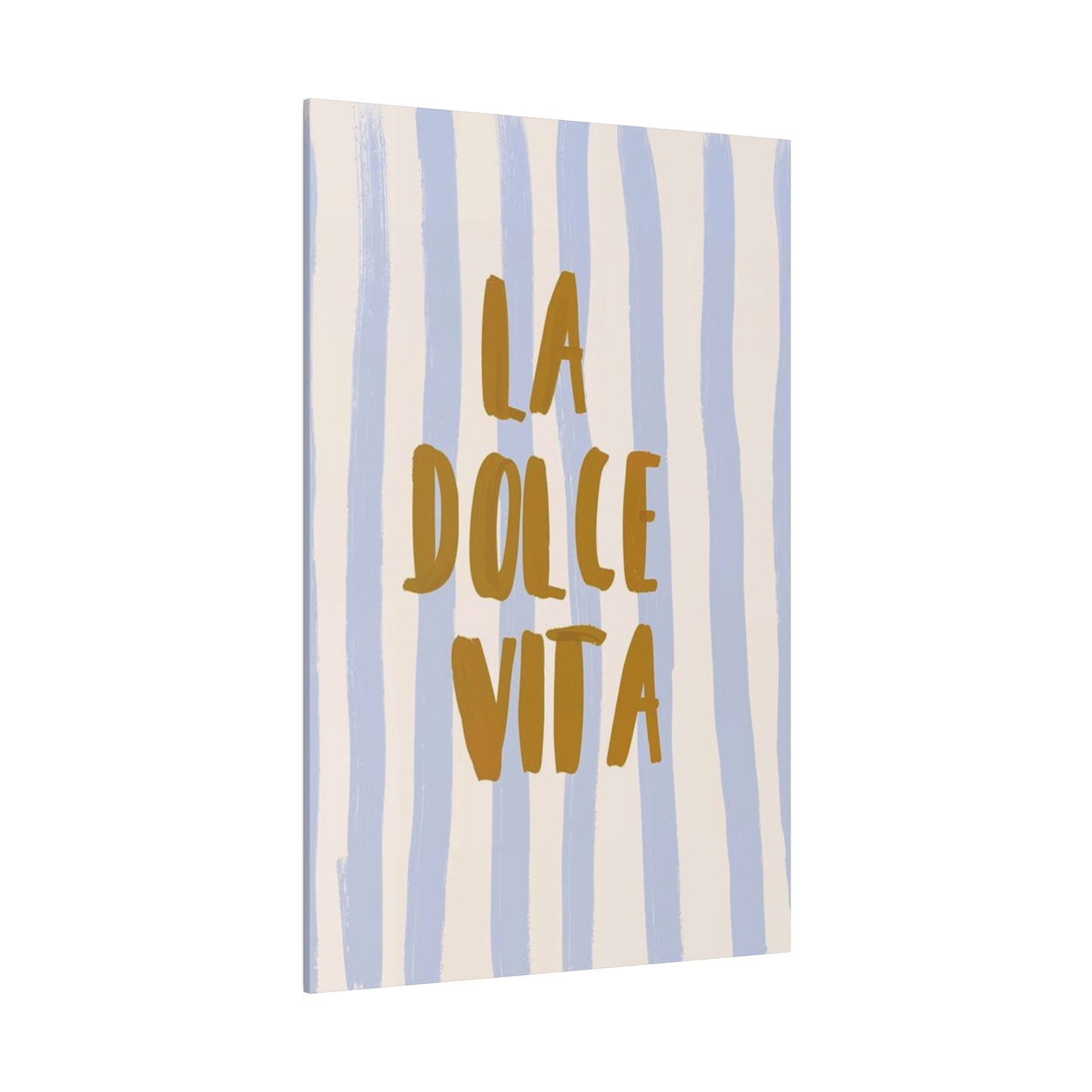 La Dolce Vita Blue Striped Matte Canvas, Stretched