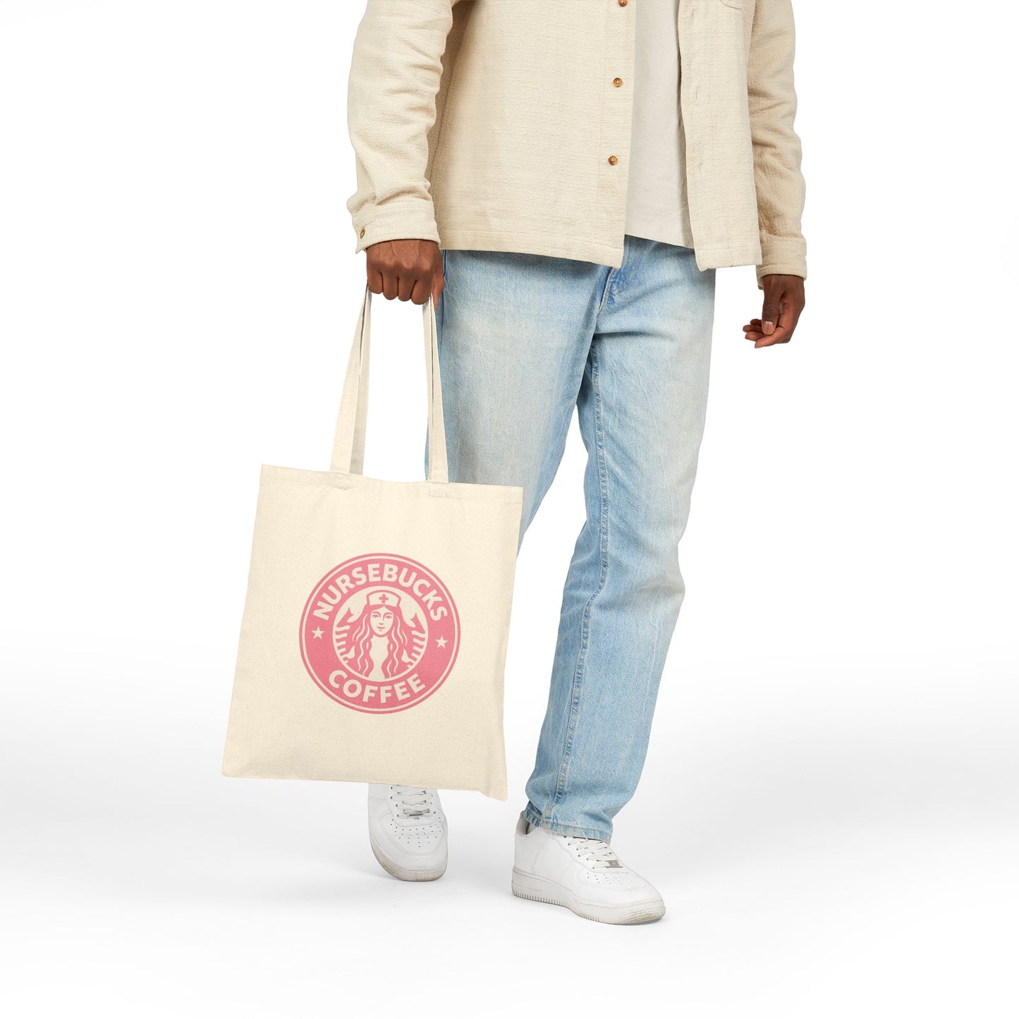 Nursebucks Coffee Cotton Canvas Tote Bag