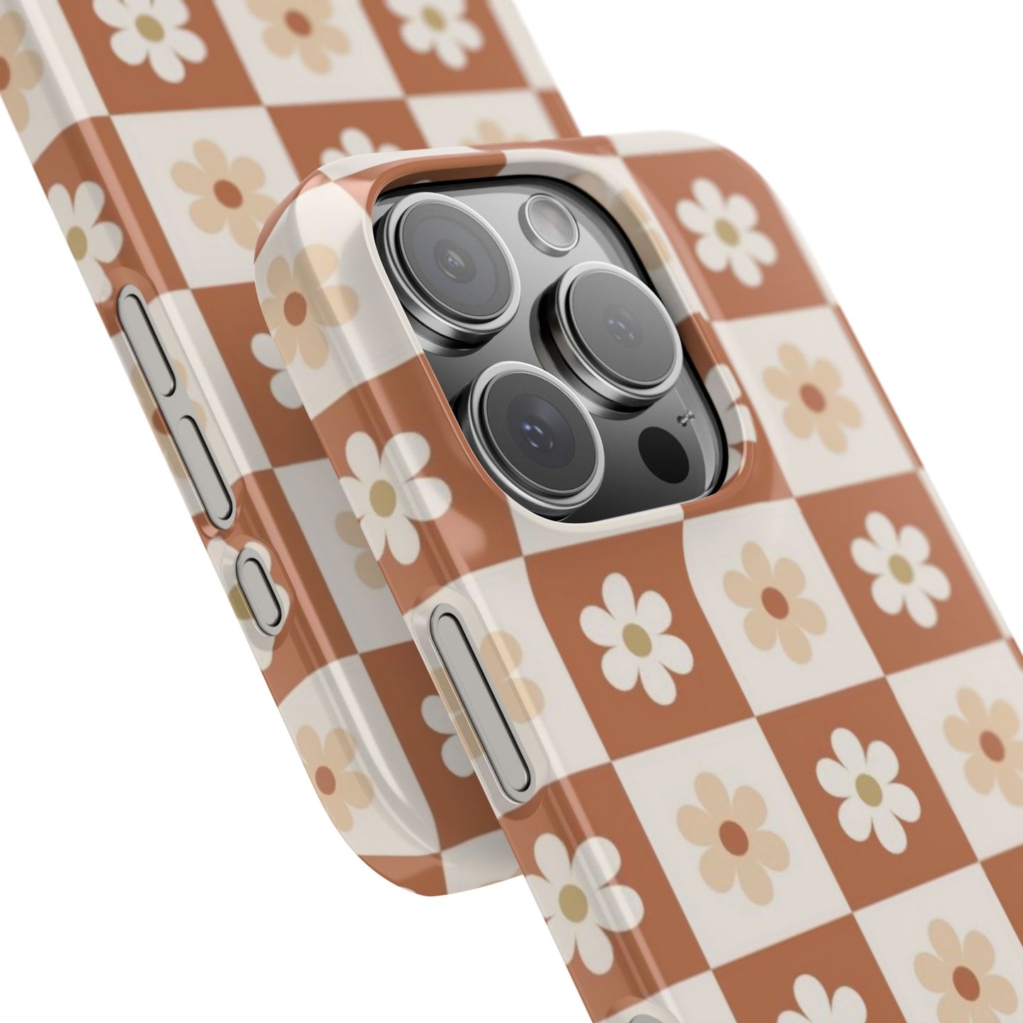Autumn Checkered Floral Slim iPhone Case