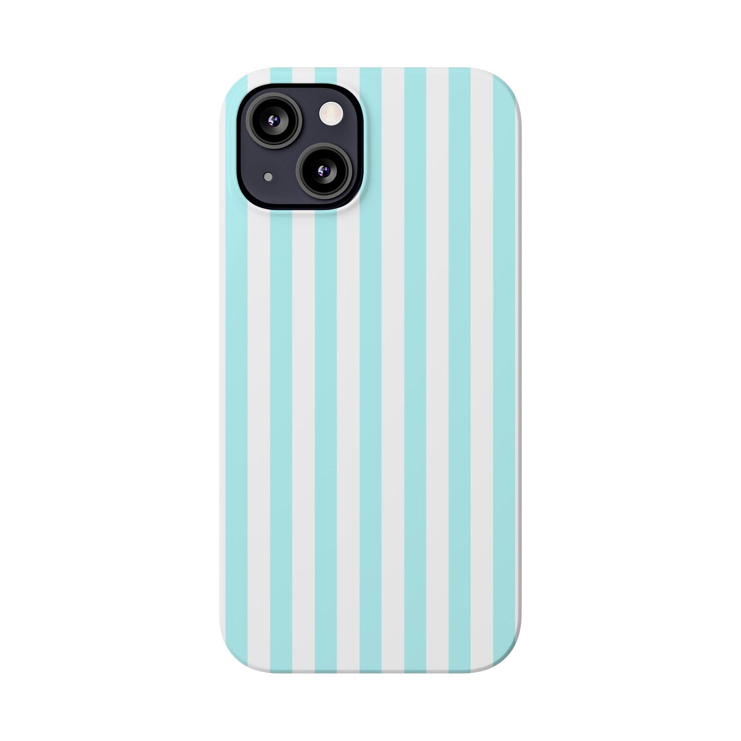 Blue Striped Summer Slim iPhone Case