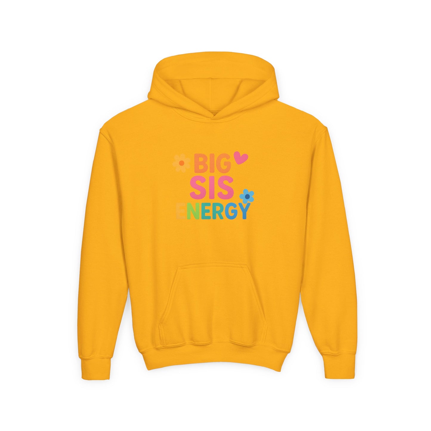 Big Sis Energy Kids Youth Hoodie