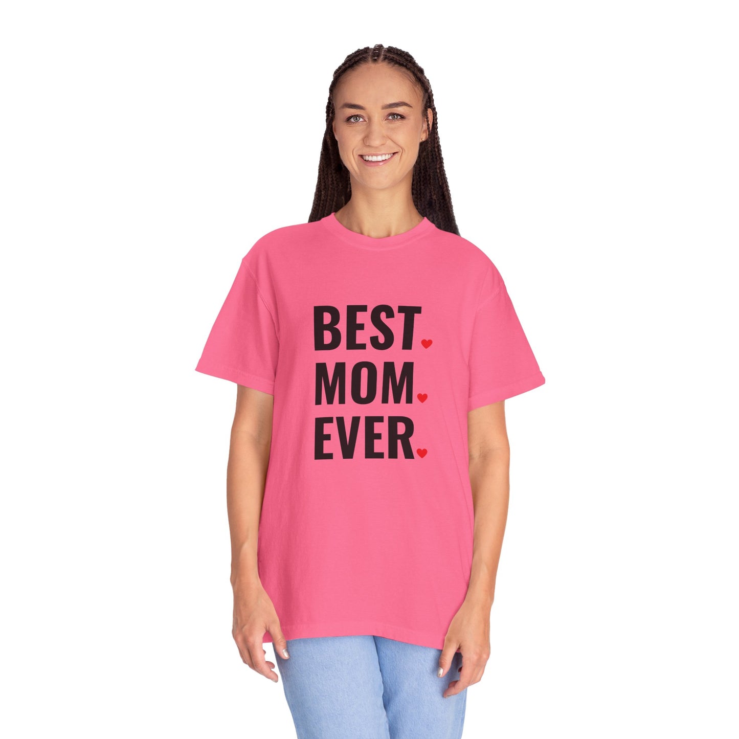 Best Mom Ever Hearts Oversized T-shirt
