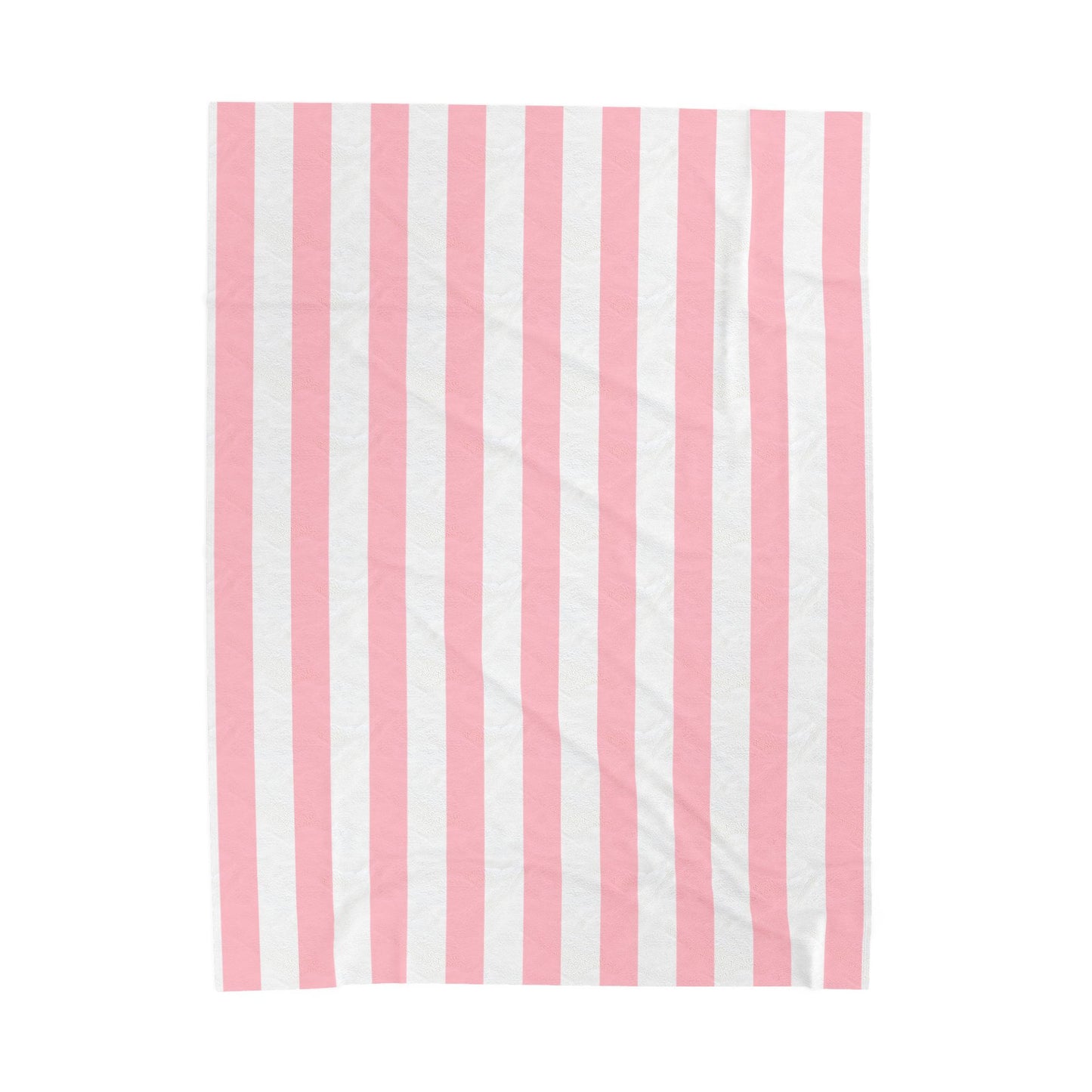 Pink Striped Summer Velveteen Plush Blanket