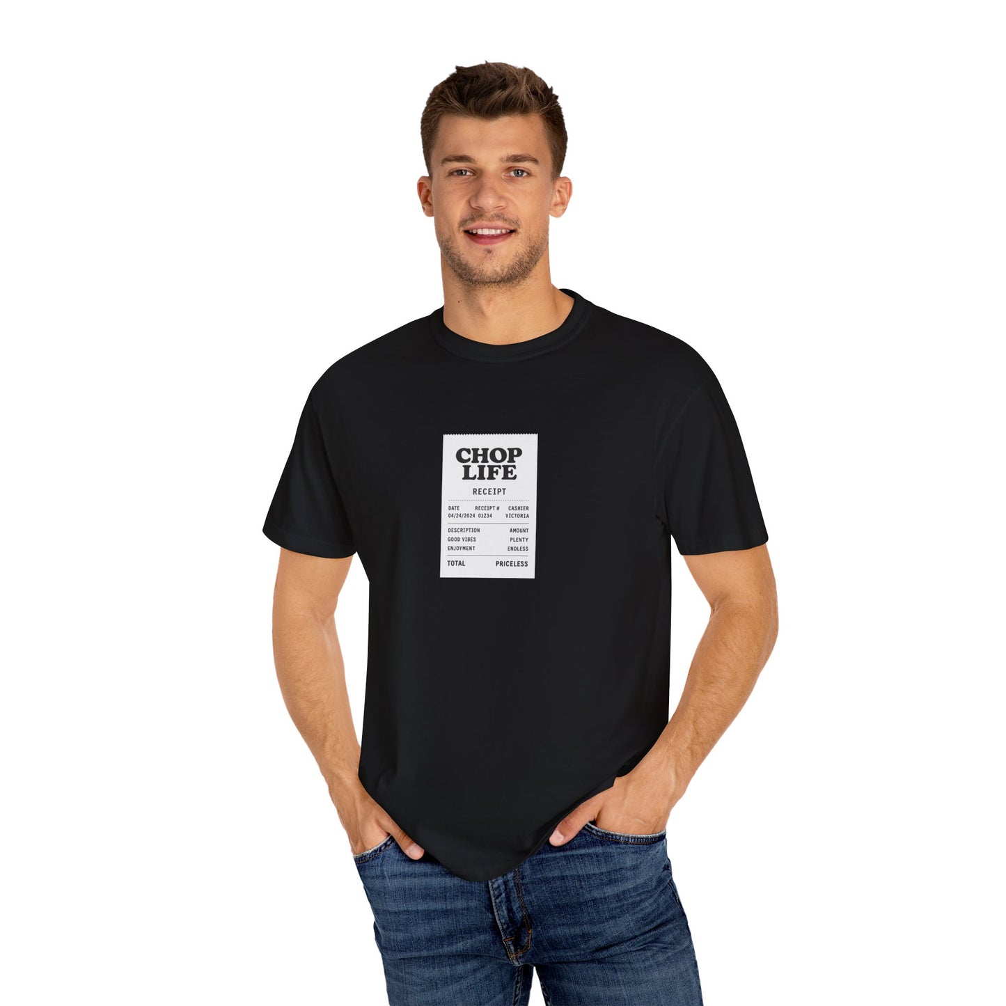 Chop Life Receipt Oversized T-shirt
