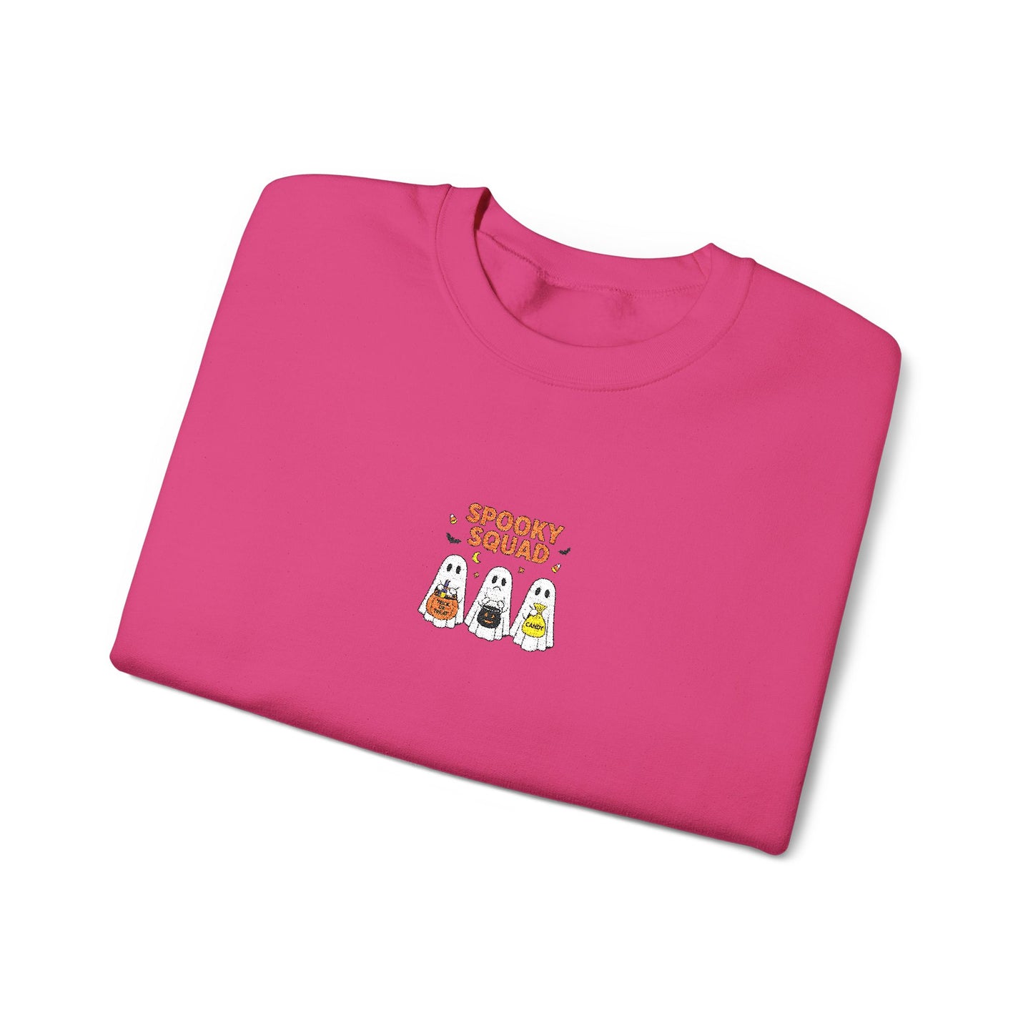 Spooky Squad Trick or Treat Embroidered Crewneck Sweatshirt