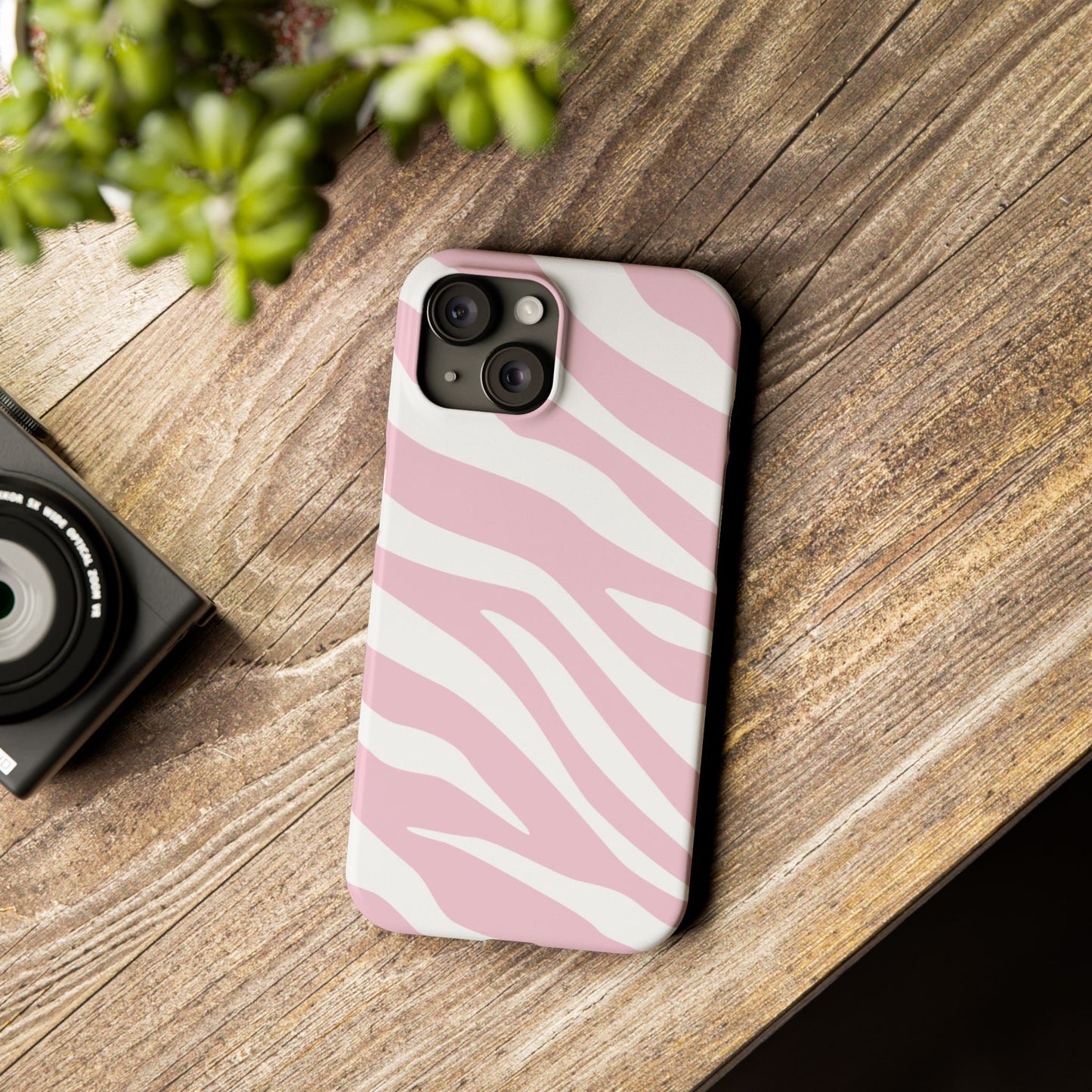 Pink Zebra Slim iPhone Case