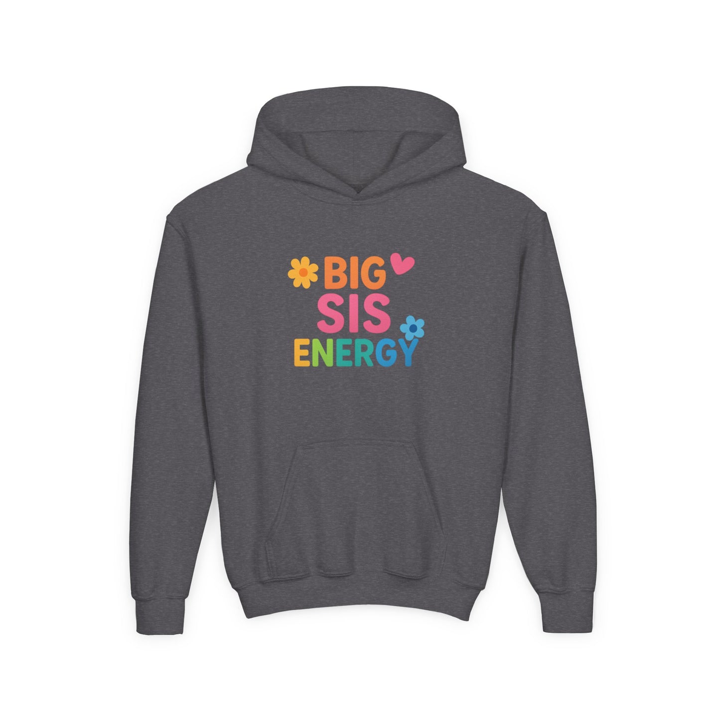 Big Sis Energy Kids Youth Hoodie