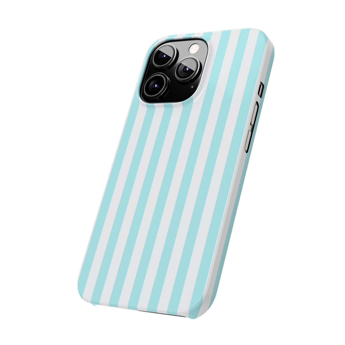 Blue Striped Summer Slim iPhone Case